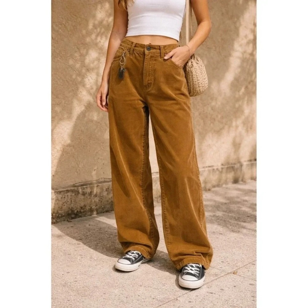 LEVIS Corduroy '94 Baggy Pants Womens Size 28 Brown Cords EUC